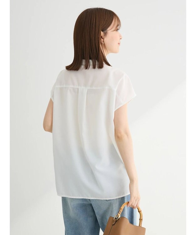 Green Parks ・ＥＬＥＮＣＡＲＥ　ＤＵＥ　ピンタックフレンチブラウス Off White