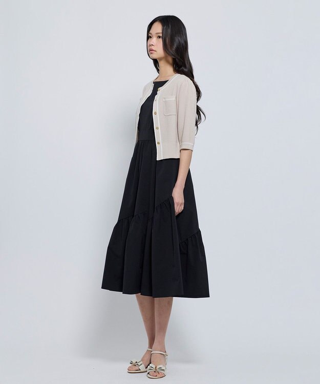 TOCCA HONEYCOMB MESH KNIT カーディガン ベージュ系