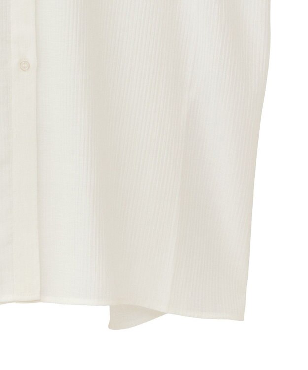 Green Parks 半袖シアーシャツワンピース Off White