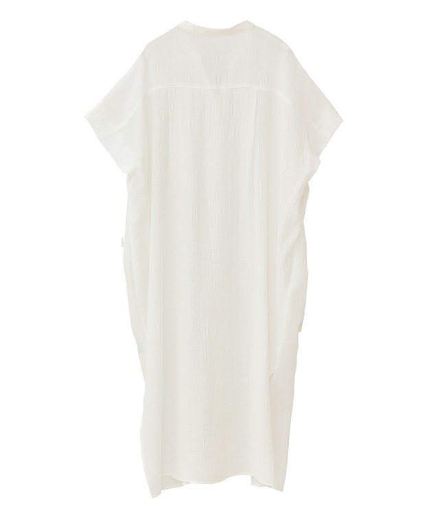 Green Parks 半袖シアーシャツワンピース Off White