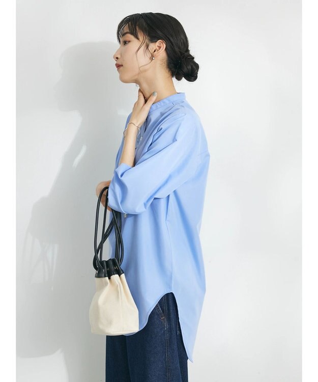 CRAFT STANDARD BOUTIQUE 【洗える】ニットベスト+バンドカラーシャツSET-B Ivory