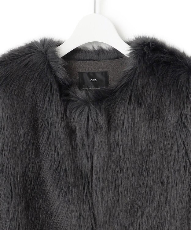 23区 L ECOPEL エコファー ジレ グレー系