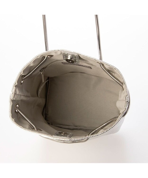 UNBILLION カシュカシュ cachecache / スネークチェーンメタリックミニバッグ シルバー