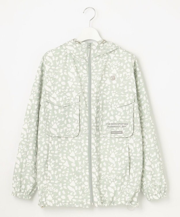 PW CIRCULUS 今が旬！【WOMEN】【洗える/ストレッチ】アニマルプリント ジップアップ フーデッド ブルゾン ゴルフウェア レディース ホワイト系5