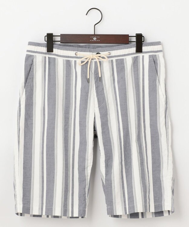 JOSEPH ABBOUD MOUNTAIN 【SPACE／UNISEX】JOE COTTONワイドストライプ ハーフパンツ ホワイト系2