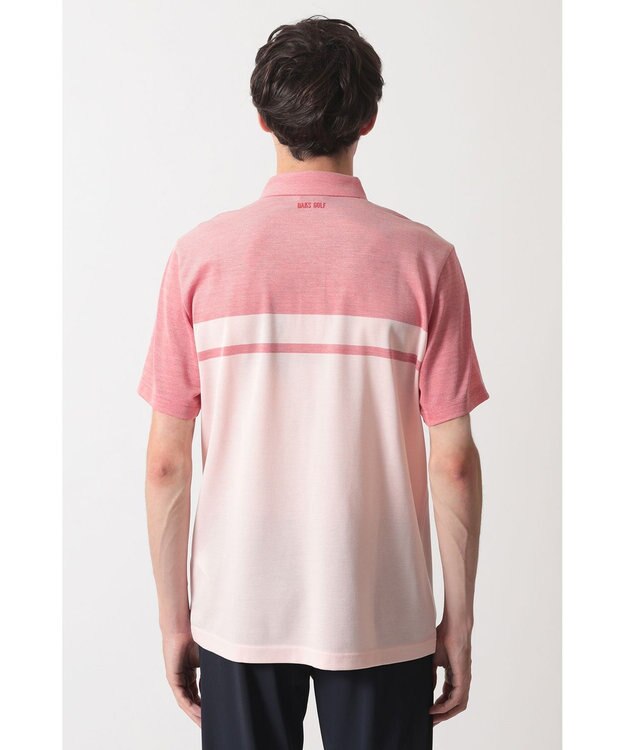 DAKS [DAKS GOLF] チェック冷感半袖ポロシャツ レッド