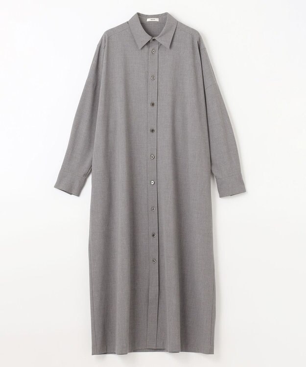 NAVE 【ReNAVE】ウォッシャブルツイル シャツドレス チャコール系