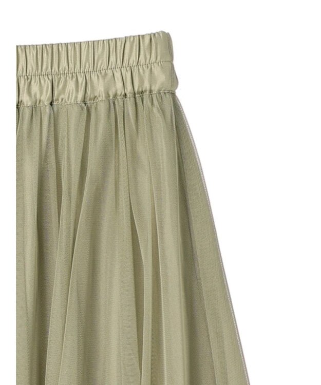 earth music&ecology チュールフレアスカート Khaki