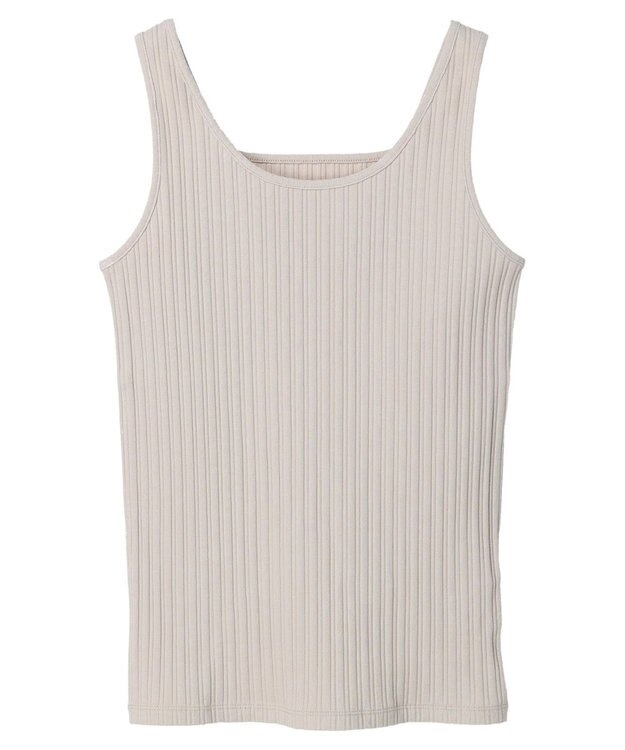 earth music&ecology ２ＷＡＹネックリブタンクトップ Beige