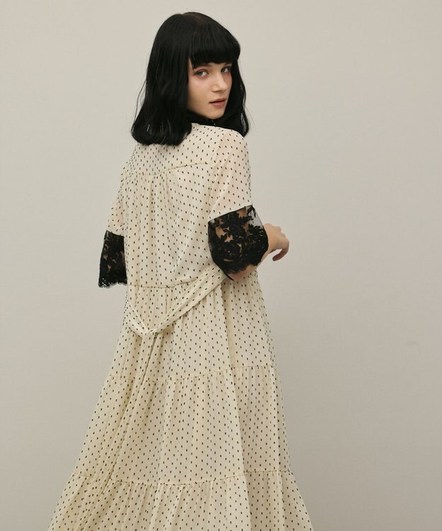 GRACE CONTINENTAL カフタンシフォンワンピース キナリ