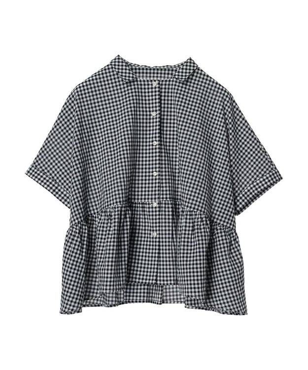 CRAFT STANDARD BOUTIQUE ペプラムブラウス Gingham Check