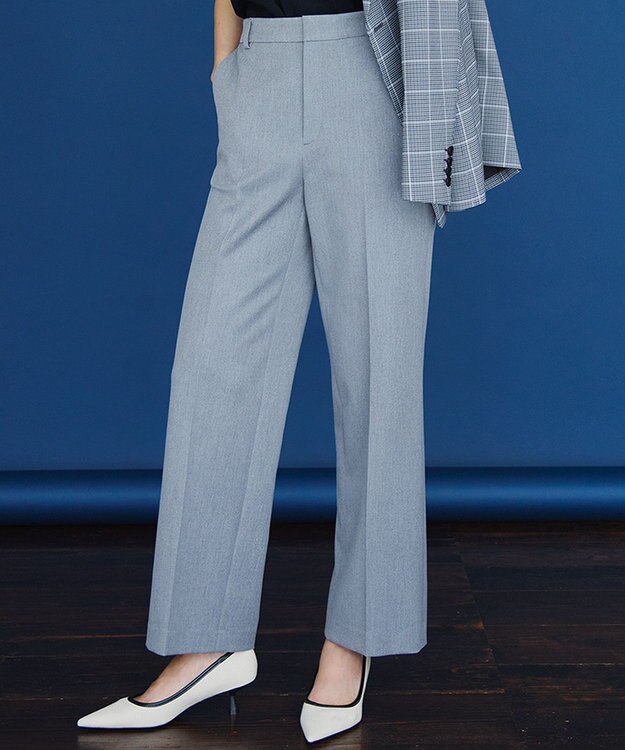 23区 【CLASSY.2月号掲載/洗える】TRストレッチギャバ ワイドパンツ ライトグレー系