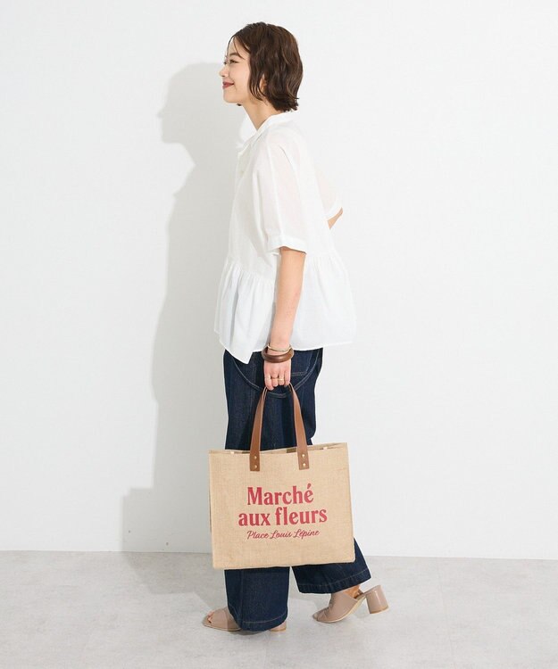 CRAFT STANDARD BOUTIQUE ペプラムブラウス Off White