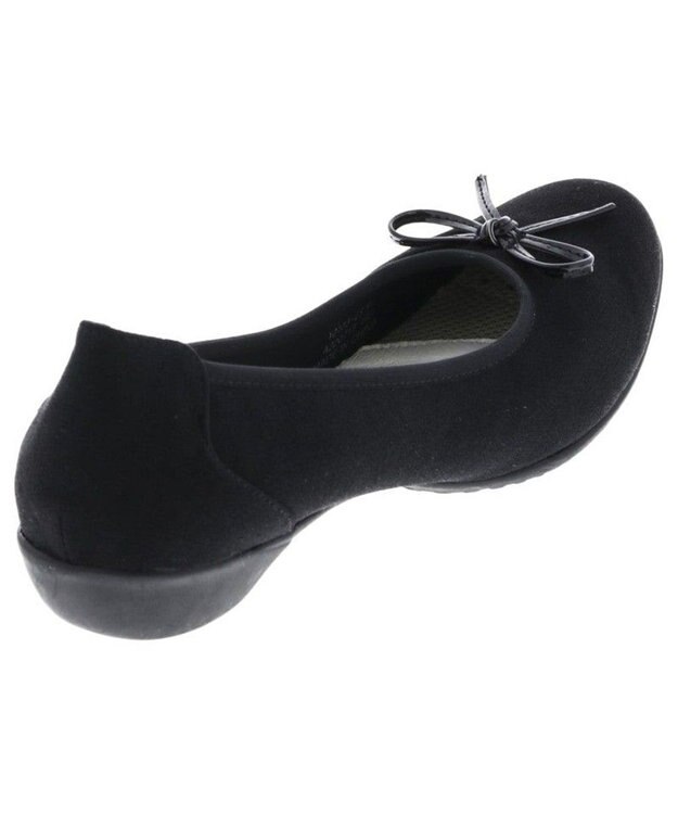 AcureZ カラーバリエーション豊かな人気NO.1リボンバレエ「母趾にやさしい美パンプス」 ブラックサテン