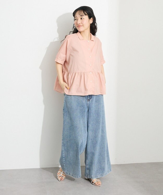 CRAFT STANDARD BOUTIQUE ペプラムブラウス Pink