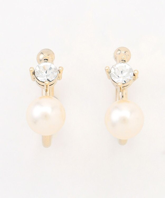 J.PRESS LADIES 【WEB限定・2way・2set】パールビジュー イヤカフ リング 【WEB限定】ウスゴールド系