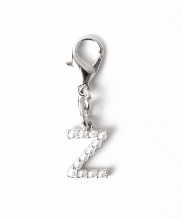 WEGO 【痛バ＆推し活グッズ】シルバーパールアルファベットDIYチャーム17ｍｍ 柄26