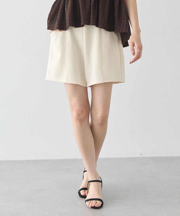 earth music&ecology カットツイルショートパンツ Ivory