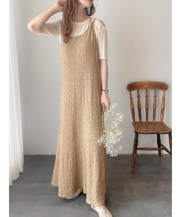 Green Parks ＪＱＤカットワンピース Beige