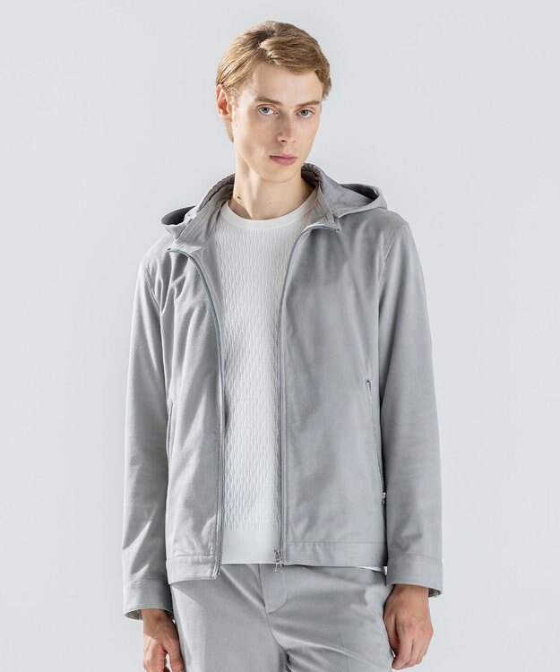 JOSEPH HOMME 【新素材】スムーススエードストレッチ　フーディー ライトグレー系