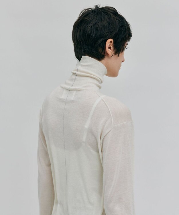 BEIGE， 【洗える】RICARD / カシミヤタートルニット Ecru