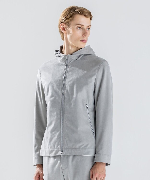 JOSEPH HOMME 【新素材】スムーススエードストレッチ　フーディー ライトグレー系