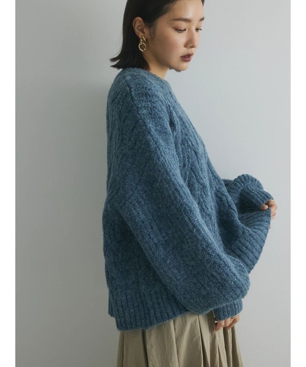 Green Parks armonia. ケーブルニットプルオーバー Blue