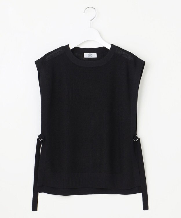 J.PRESS LADIES L 【洗える】Vis/Peスパーク クルーネック ニット ベスト ネイビー系