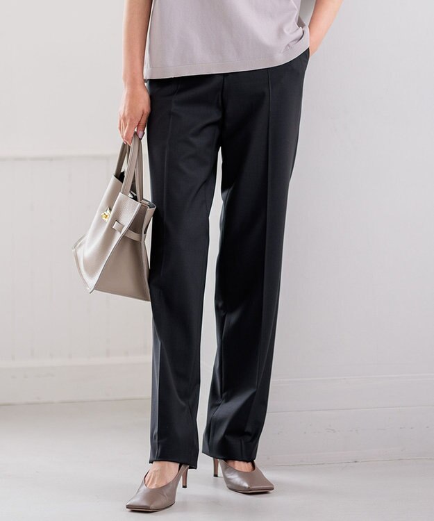 23区 L 【セットアップ対応/新色追加】ラフィーネウール フルレングスパンツ ブラック系