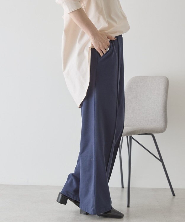 AMERICAN HOLIC センタータックワイドスウェットパンツ Dark Navy