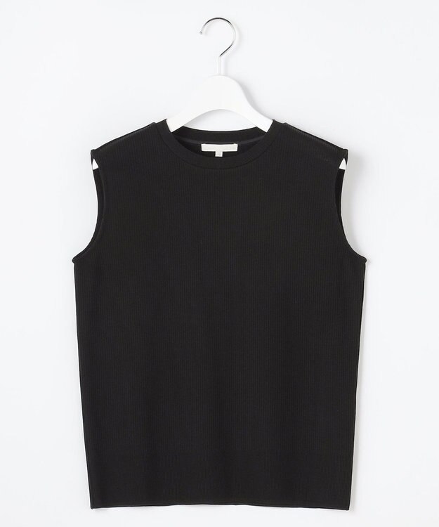 自由区 【人気素材・NEWアイテム・アンサンブル対応】ファンクショナルノースリーブ カットソー ブラック