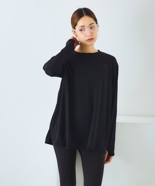 OP／FILA 【Kappa】長袖ラッシュT＋レギンス 上下セット ブラック