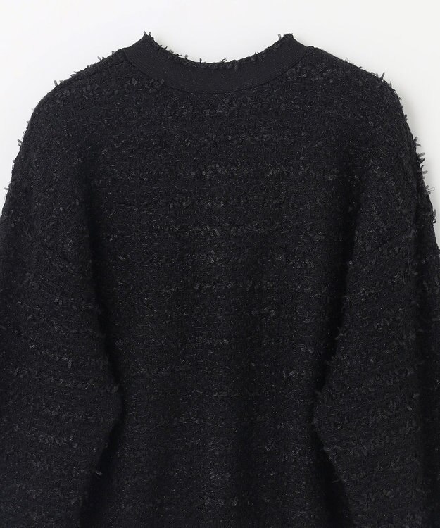 GRACE CONTINENTAL ラメツイードニットカーディガン ブラック