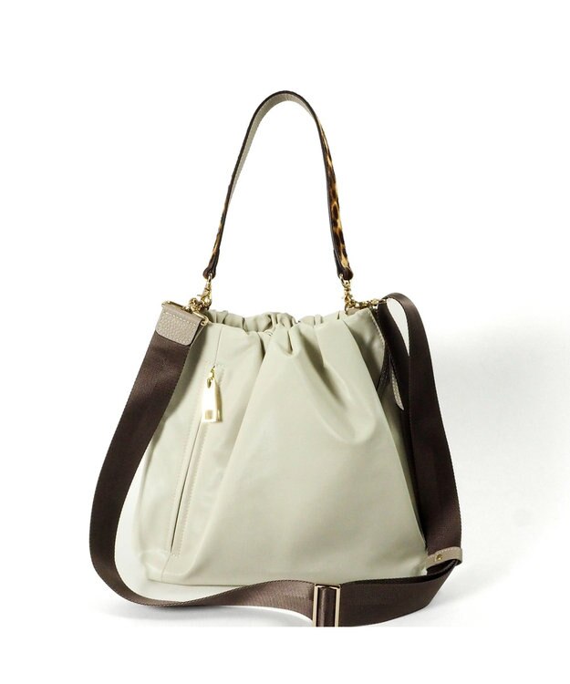 PELLE BORSA ミドルサイズショルダー W Face 4658 チアーズ アイボリー