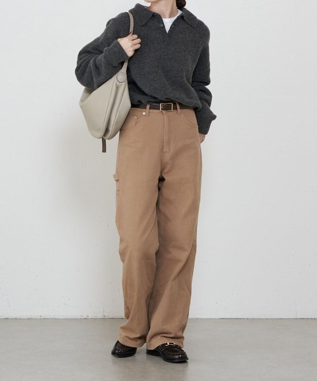 russet 【2025AW新作】シボレザーショルダーバッグ M(CE-1588) GrayBeige