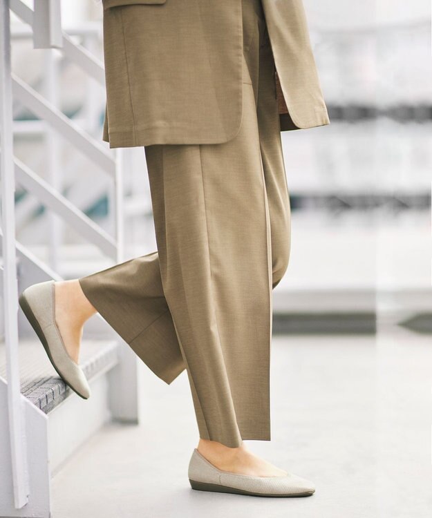 steppi 【洗える/撥水】 トリムスクエア パンプス ベージュ