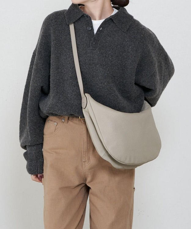 russet 【2025AW新作】シボレザーショルダーバッグ M(CE-1588) GrayBeige