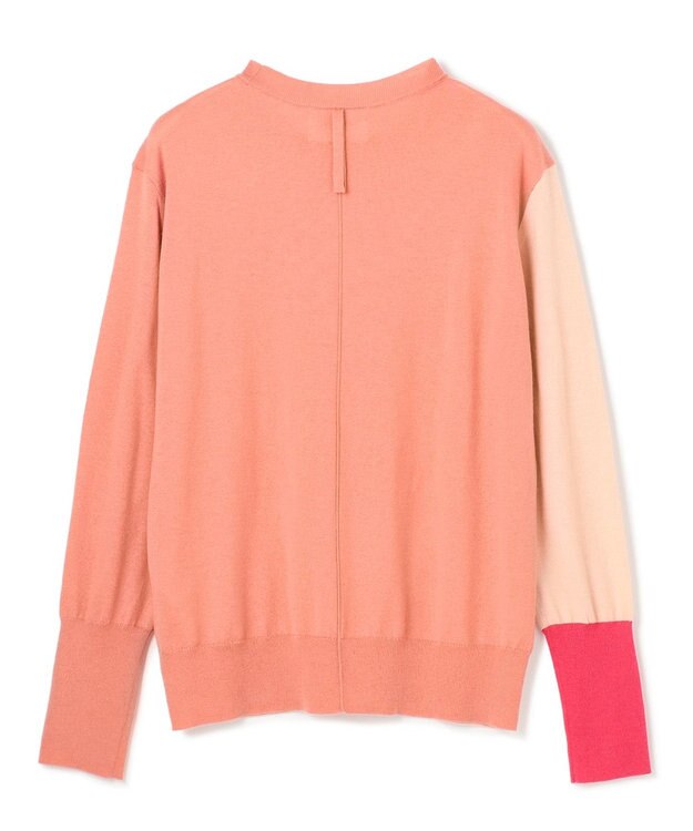 BEIGE， 【洗える】BURNET / カラーミックスクルーネックトップス Nude×Salmon×Pink