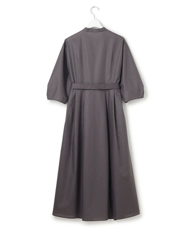 23区 L 【洗える】ラスターローン フロントタック ワンピース グレー系
