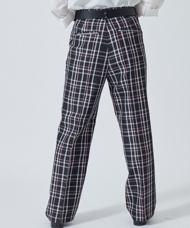 WEGO 【SCHOOL ITEM】スクールチェックスリムスラックス ブラックチェック2