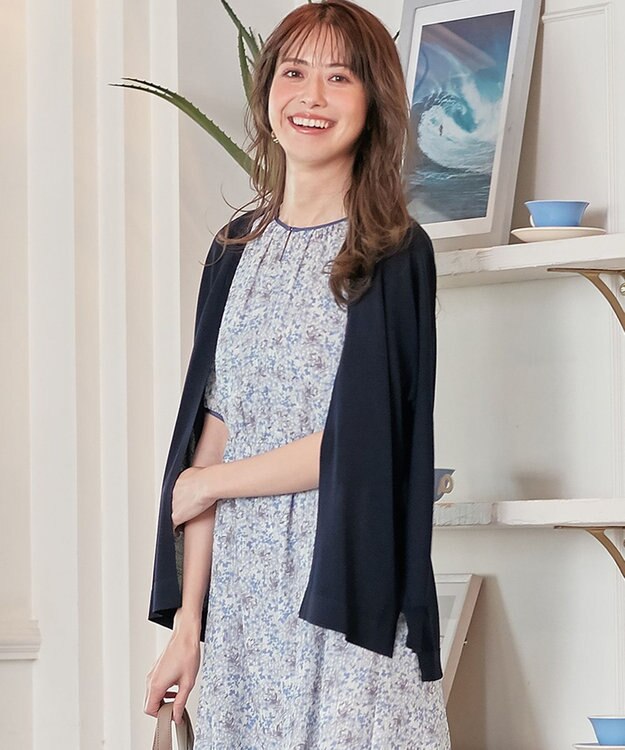 ANY SIS L 【UVケア】アイスタッチ カーディガン ネイビー