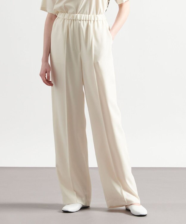 JOSEPH 【洗える】スムースジョーゼット　キャロットトラウザーズ Ecru