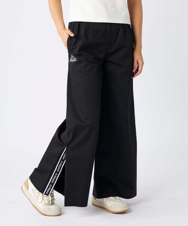 OP／FILA 【Kappa】チノワイドパンツ ブラック