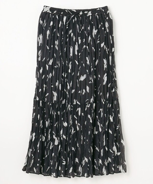 ANY アートドットプリントスカート スレートベース