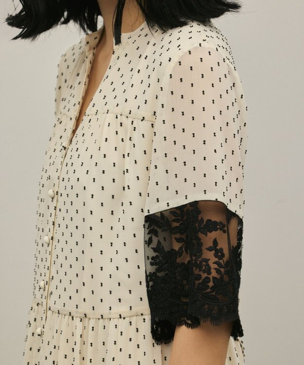 GRACE CONTINENTAL カフタンシフォンワンピース キナリ