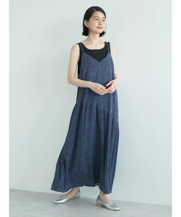 AMERICAN HOLIC ティアードギャザーキャミワンピース Blue