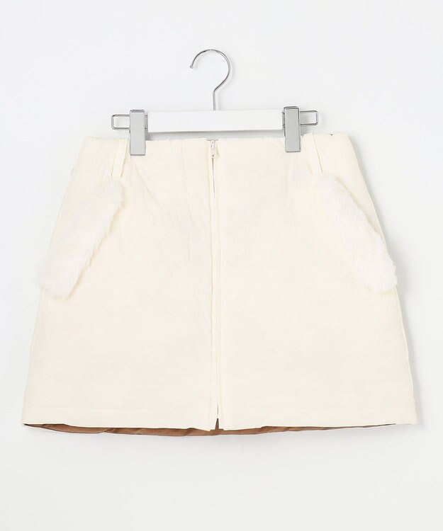 23区GOLF 【WOMEN】【洗える】ナイロンタフタファイバーボール リバーシブル 防寒 スカート アイボリー系