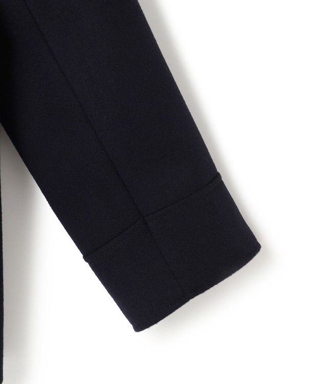 23区 【CLASSY.1月号掲載】ウールカシミヤビーバー フード付き ショートコート ネイビー系