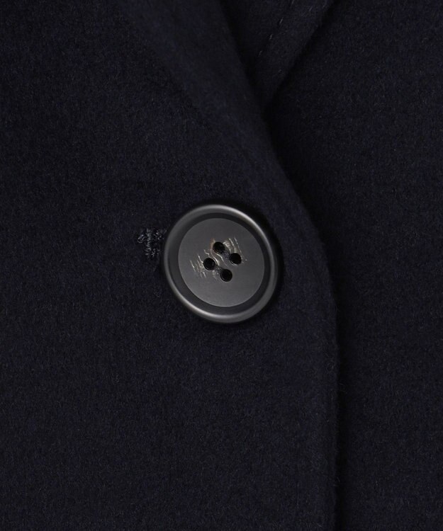 23区 【CLASSY.1月号掲載】ウールカシミヤビーバー フード付き ショートコート ネイビー系