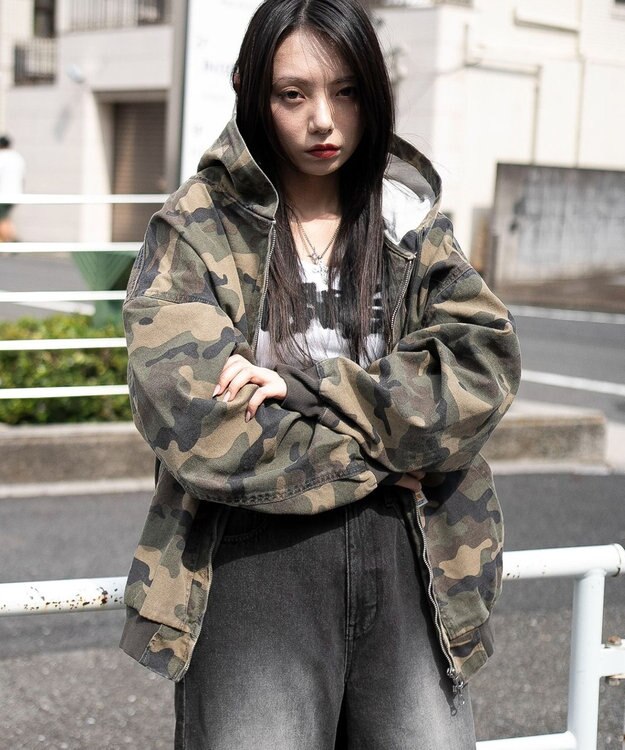 WEGO ワーカーズフードブルゾン 柄1